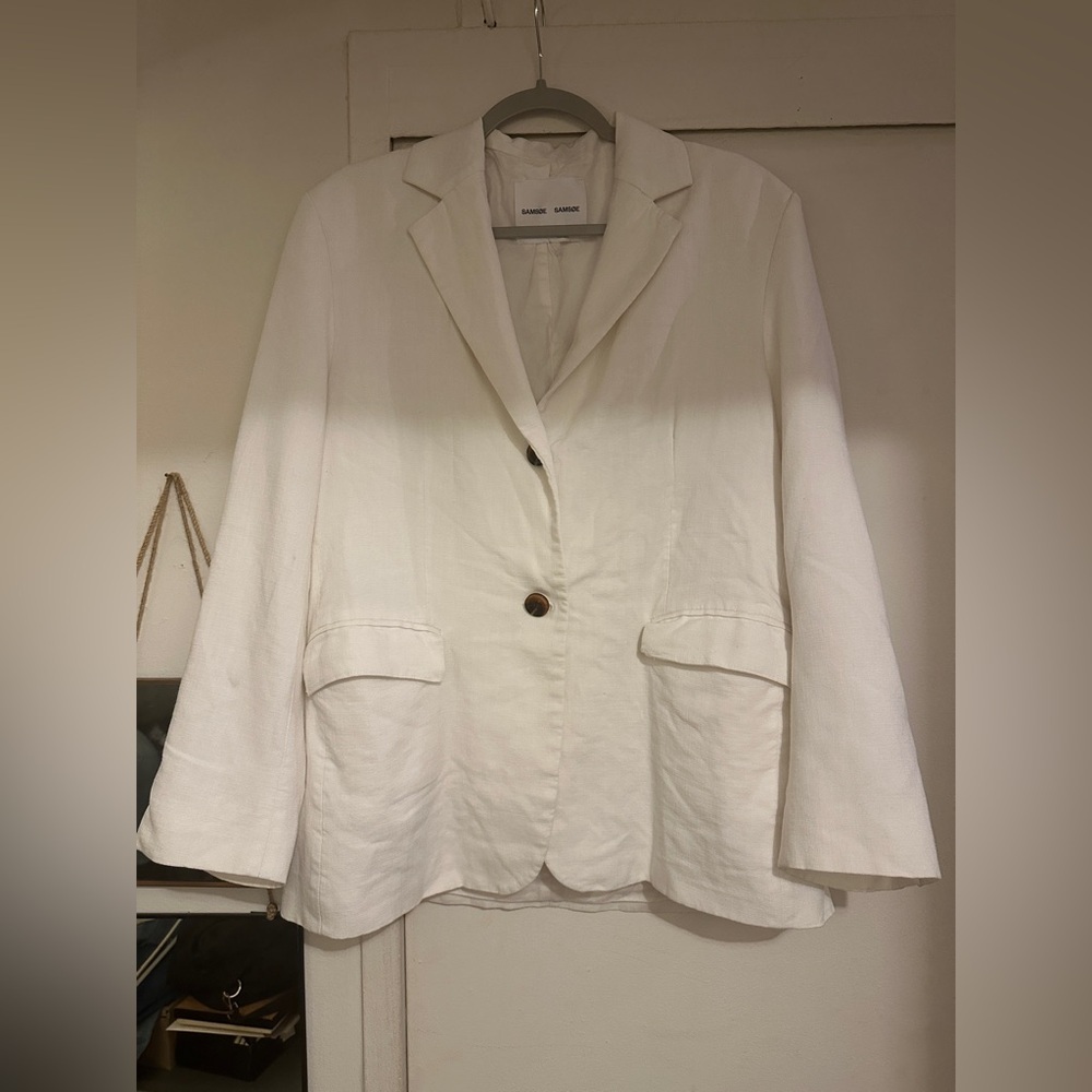 Samsoe Lazy Blazer in White Size Small - Picture 4 of 9